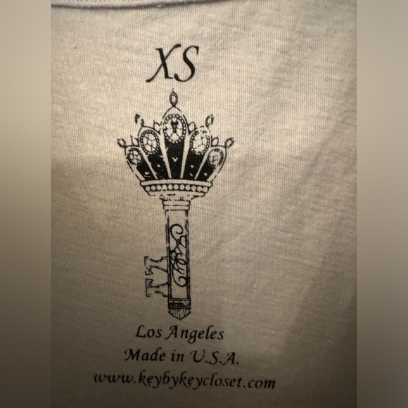 Key Closet Frenchie Light Grey Women’s Swarovski Studded Tank Top Size XS - Picture 10 of 12